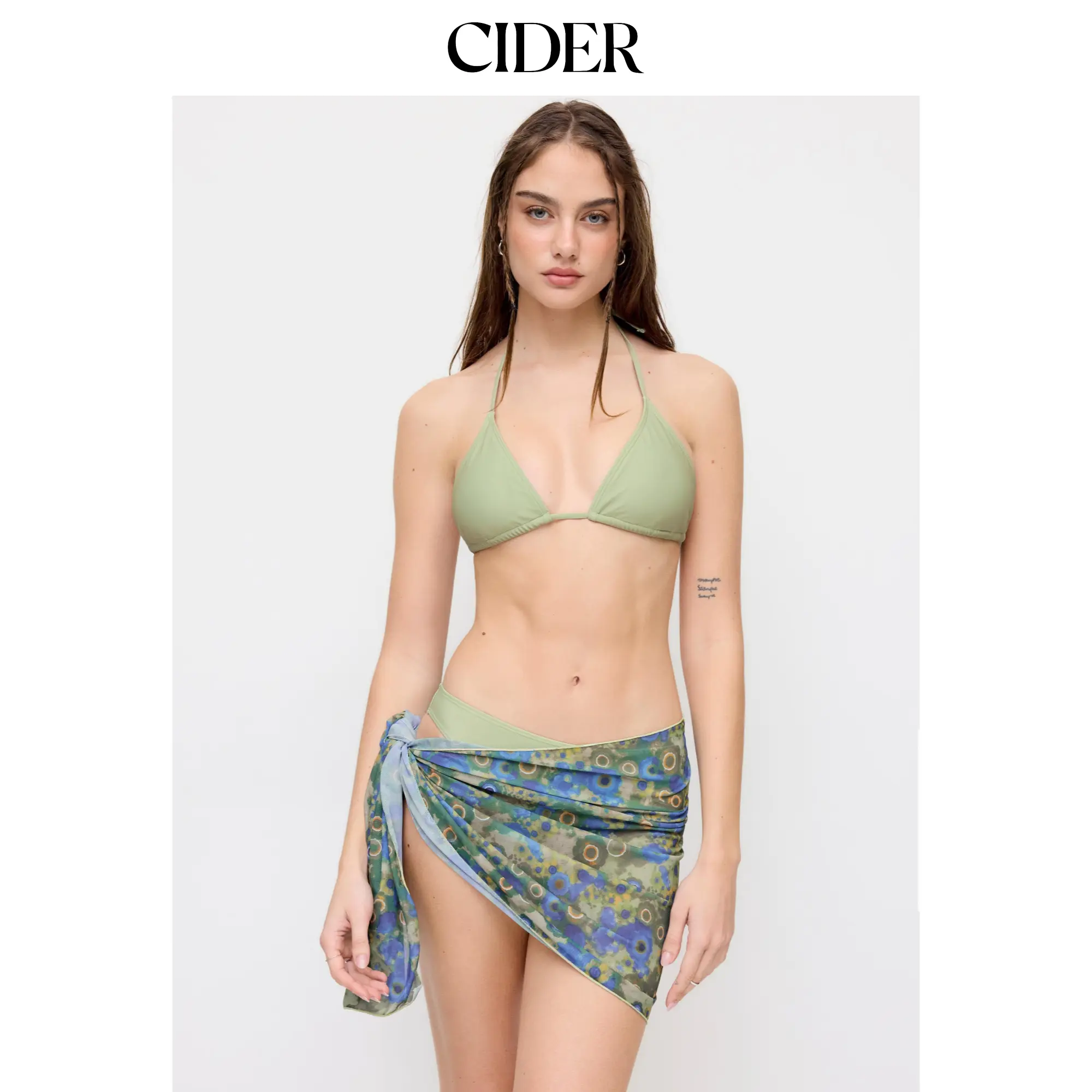Cider Floral Diary Bikini Set & Sarong