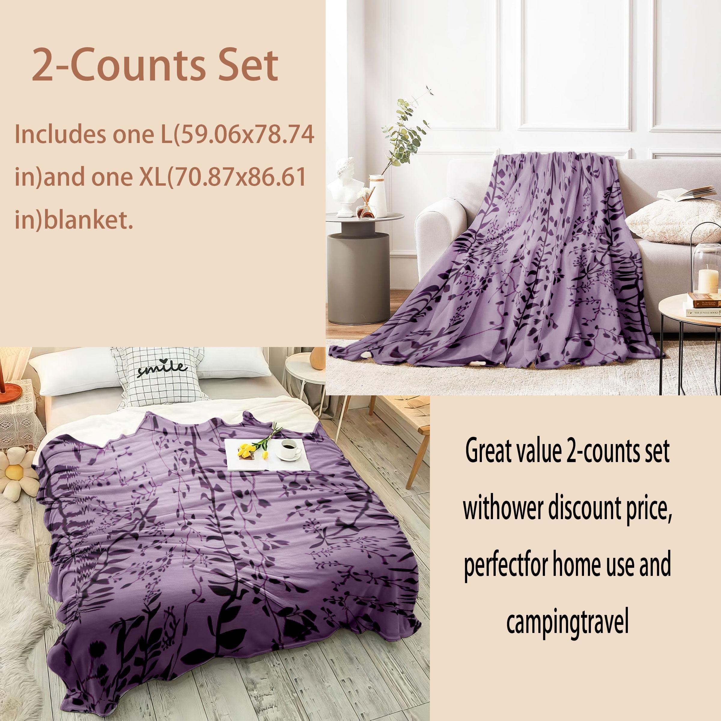 Leaf Pattern Blanket, Floral Blanket, Soft Comfortable Throw Blanket, Warm Napping Blanket for Home Office Travel Camping, Soft Comfy Blanket