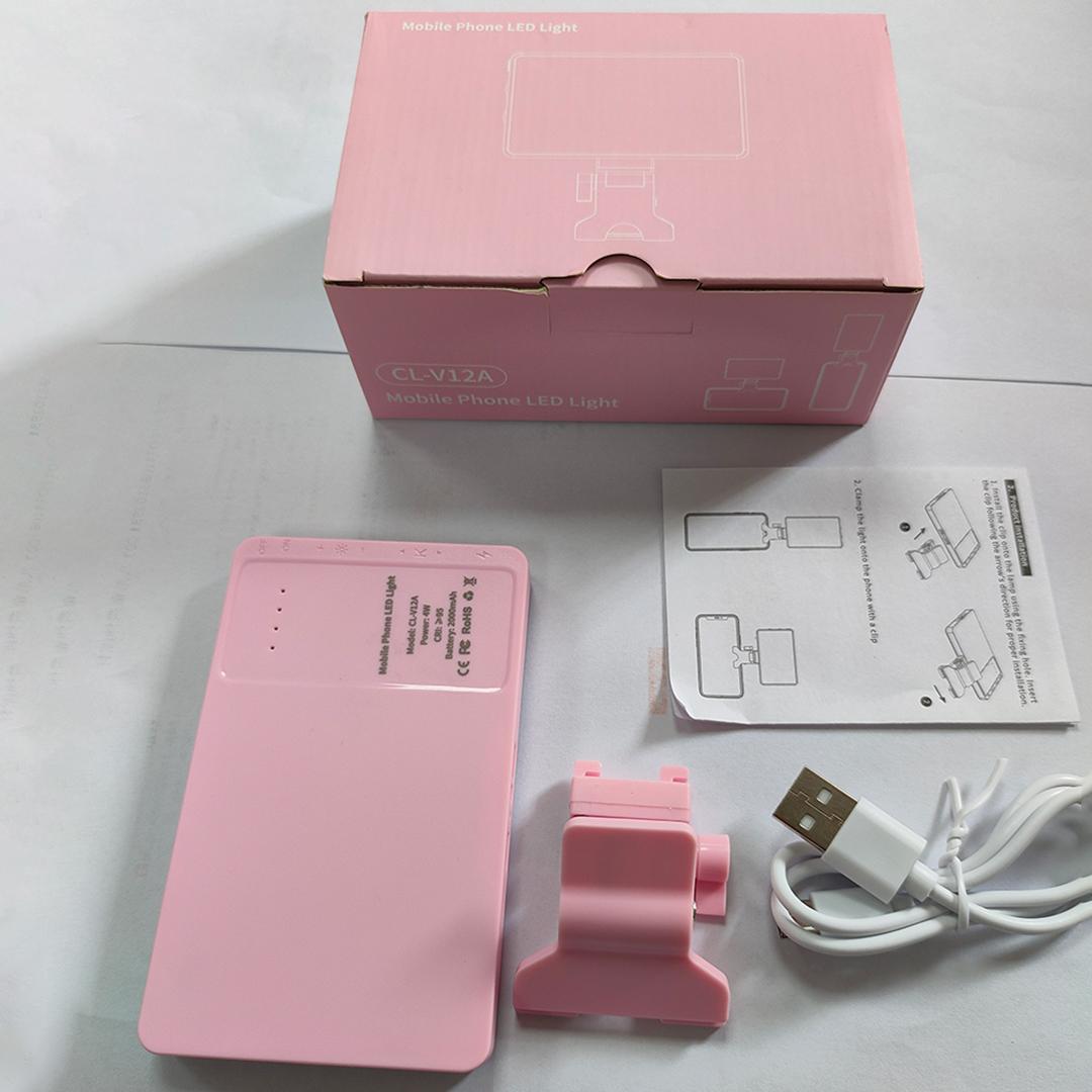 Portable Phone Selfie Light Clip, Knob Adjustable Phone Fill Light With Front Clip, 3 Light Modes Portable Selfie Light For Live Streaming Vlog, Cell Phone Light