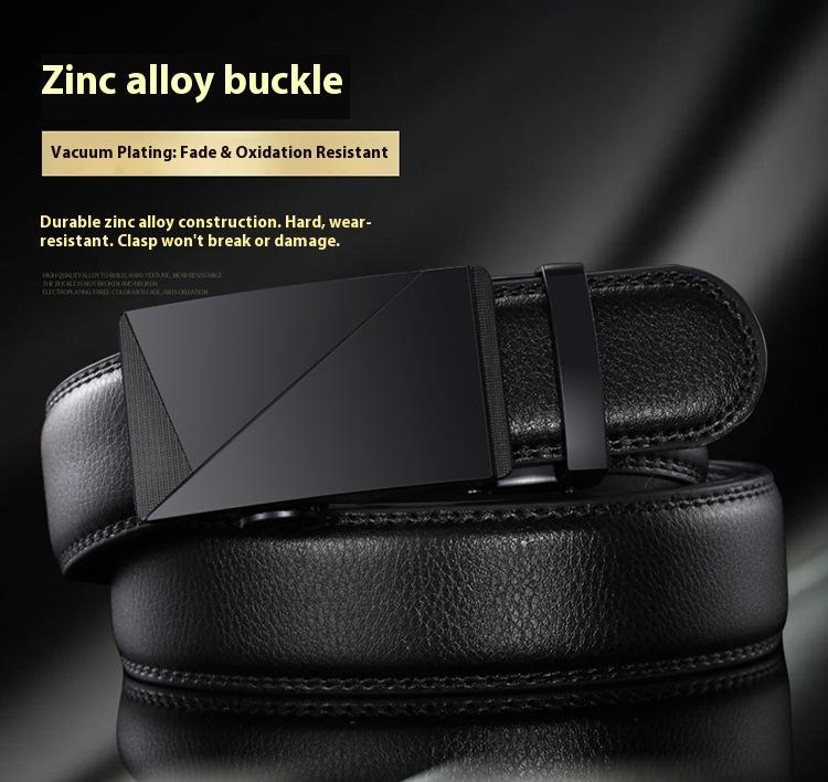 Belt Men's high-end leather automatic buckle head cowhide belt Men's business men's belt Casual classic belt