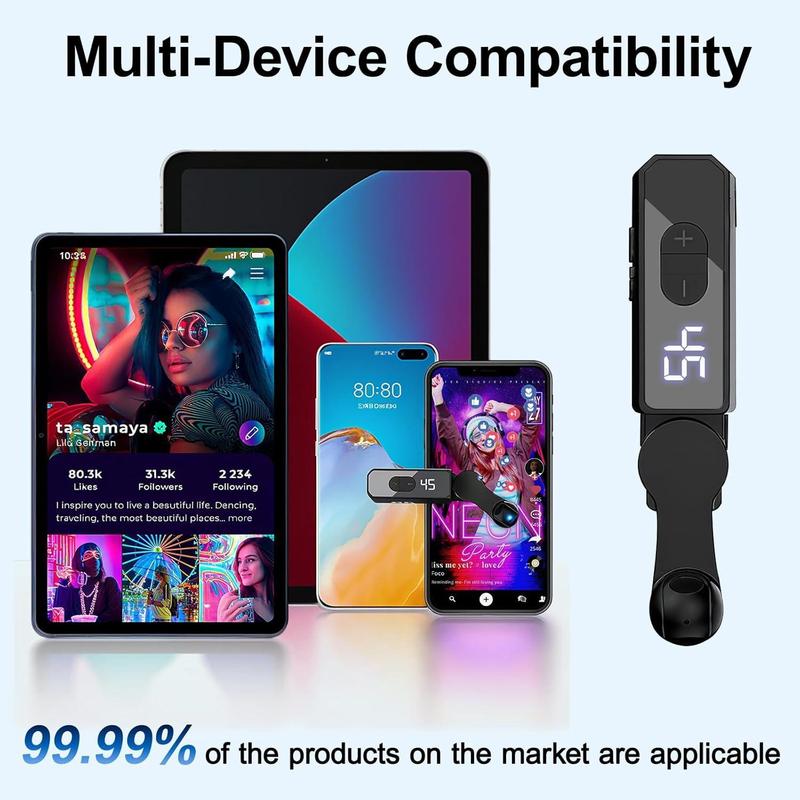 Portable Auto Clicker for iPhone iPad Android Built-in Battery with Strong Battery Life Hands-Free Silent Operation Handy, Auto Tapper for Tiktok Live, Gaming, Likes & Reward Tasks (Black)