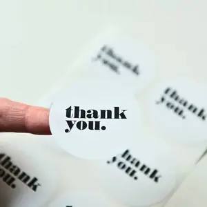 60 Pcs Large Minimalist Thank You Stickers, Premium Packaging Labels, Small Business Shipping Supplies, Party Decorations