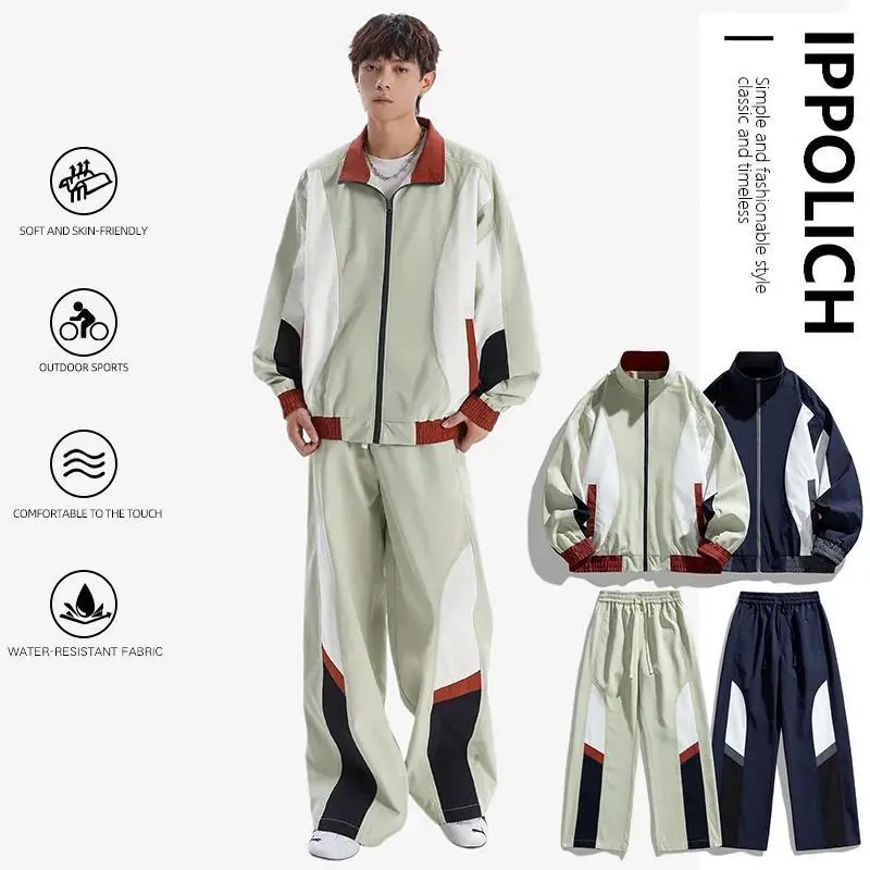 Sweatshirt Men's Clothing Set Fashion Sports Sets Running Sweatshirt+Sweatpants Sets 2 Pieces Sets Tracksuits Casual Sportswear