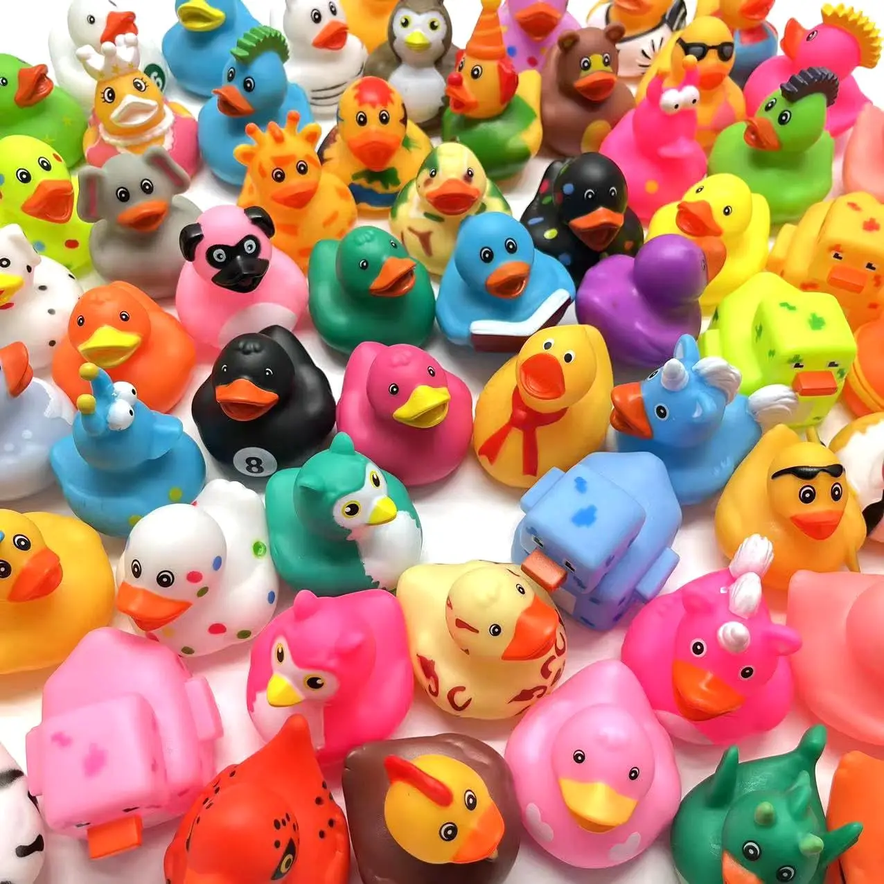 30 Pack Bulk Rubber Ducks - Random Mix Bulk Pack Party Supplies, Mini Bath Toys for Toddlers, Suitable for Cruise Ship & Jeep Ducking Party Favors