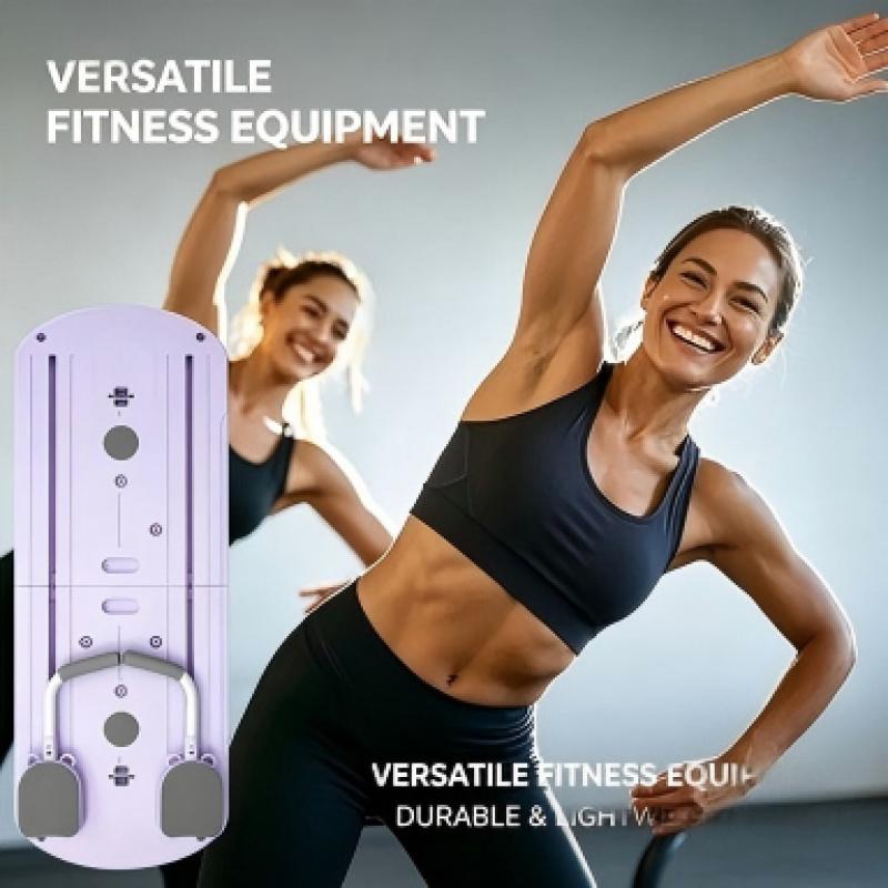 2025 Model 10-in-1 Portable Collapsible Training Board with Resistance Bands, Extended Silent Slide Track for Home Workouts