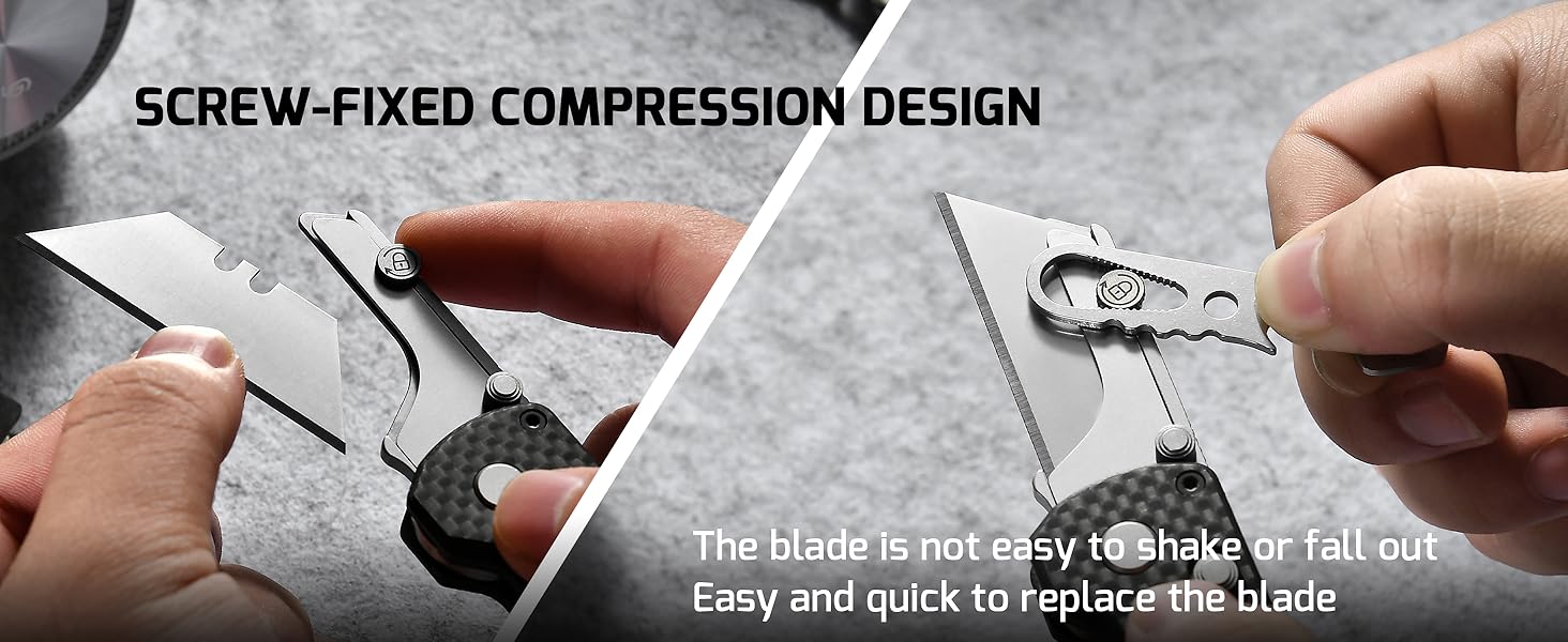 U1 Pro Multitool Folding Utility Knife with Folding Screwdriver, Quick Change Blade, Rail Lock & Pocket Clip for Men Women(Doughnut) Emergency Survival Kit Supplies