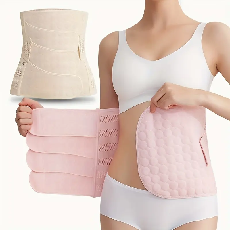 Postpartum special 4-piece abdominal belt for normal delivery and caesarean section, postpartum waist and abdominal support belt for women