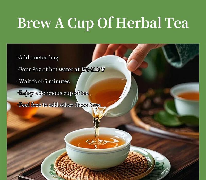 JuXingPu Blood Balance Tea - 6g*20 Antihypertensive Herbal Tea Blend with Pueraria Cassia Seeds Hawthorn Orange Peel Mulberry Leaves Astragalus & Bitter Melon for Healthy Blood Pressure Support