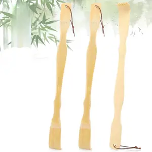 3-Pack Wooden Bamboo Back Scratcher – 16.5in Long Handle Body Care Tool, Smooth Durable Scratch Stick for Adults & Seniors, Comfortable Daily Use & Gift-Ready Easter Basket Stuffer