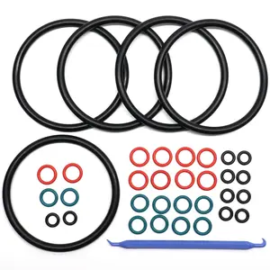 (5 Sets, 36 Piece) Color Coded Gasket Set for Cornelius Home Brew Keg [w/o-Ring Pick] - Universal Kit with Orings for Ball Lock and Pin Lock Style Kegs