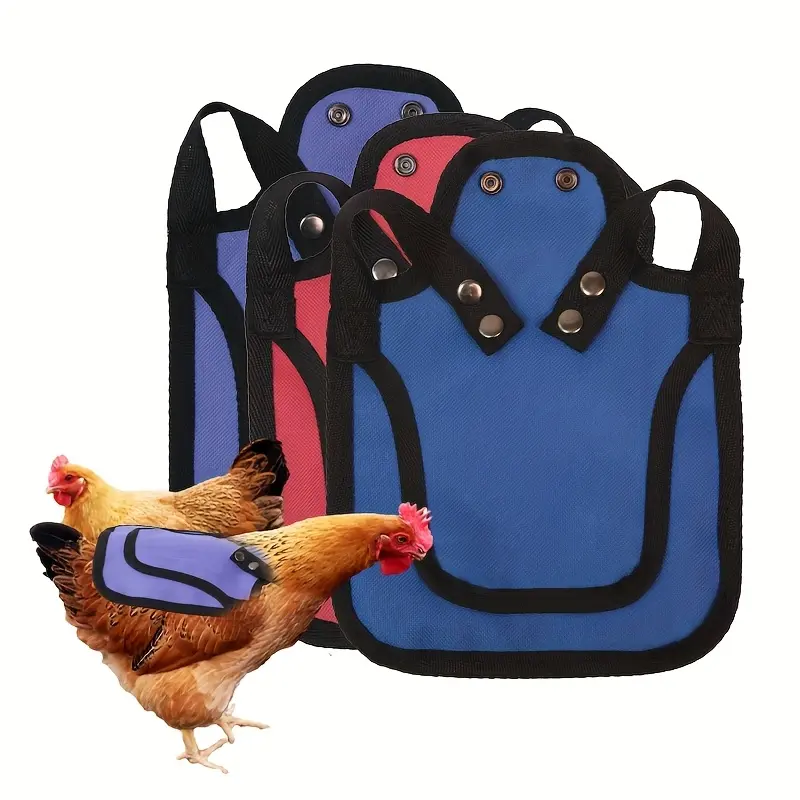 Single-Pack Adjustable Rooster Hen Saddle Back Feather Wing Protector Holder, Chicken Vest Outdoor Cold-Proof Back Saddle