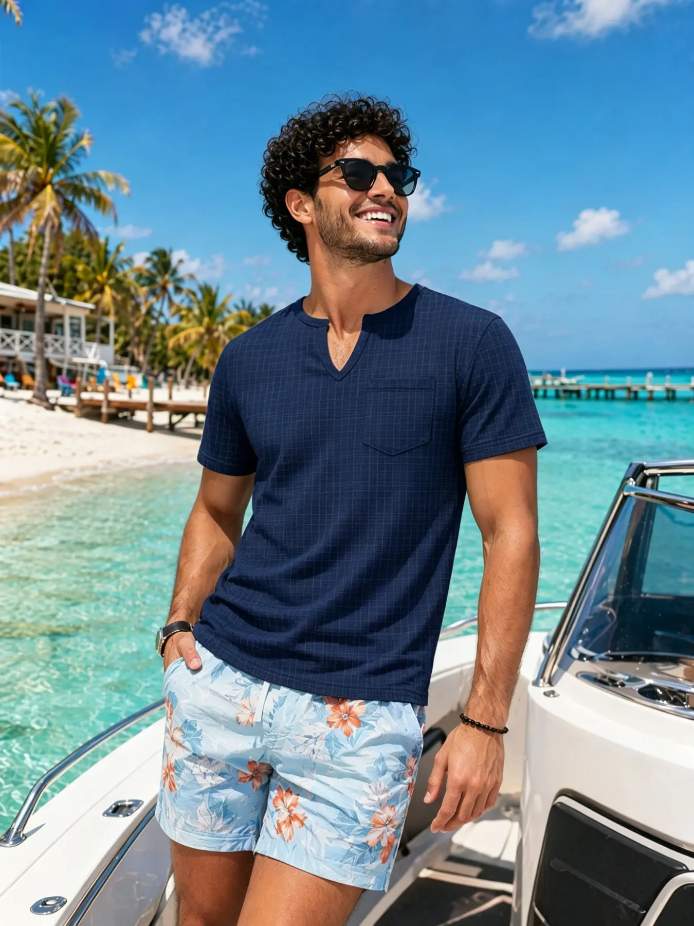 Men's Linen T-Shirt Henry Neck, Pocket Design, Comfortable, Breathable and Fashionable, Ideal for Daily Casual Wear, Outdoor, Commute, Parties