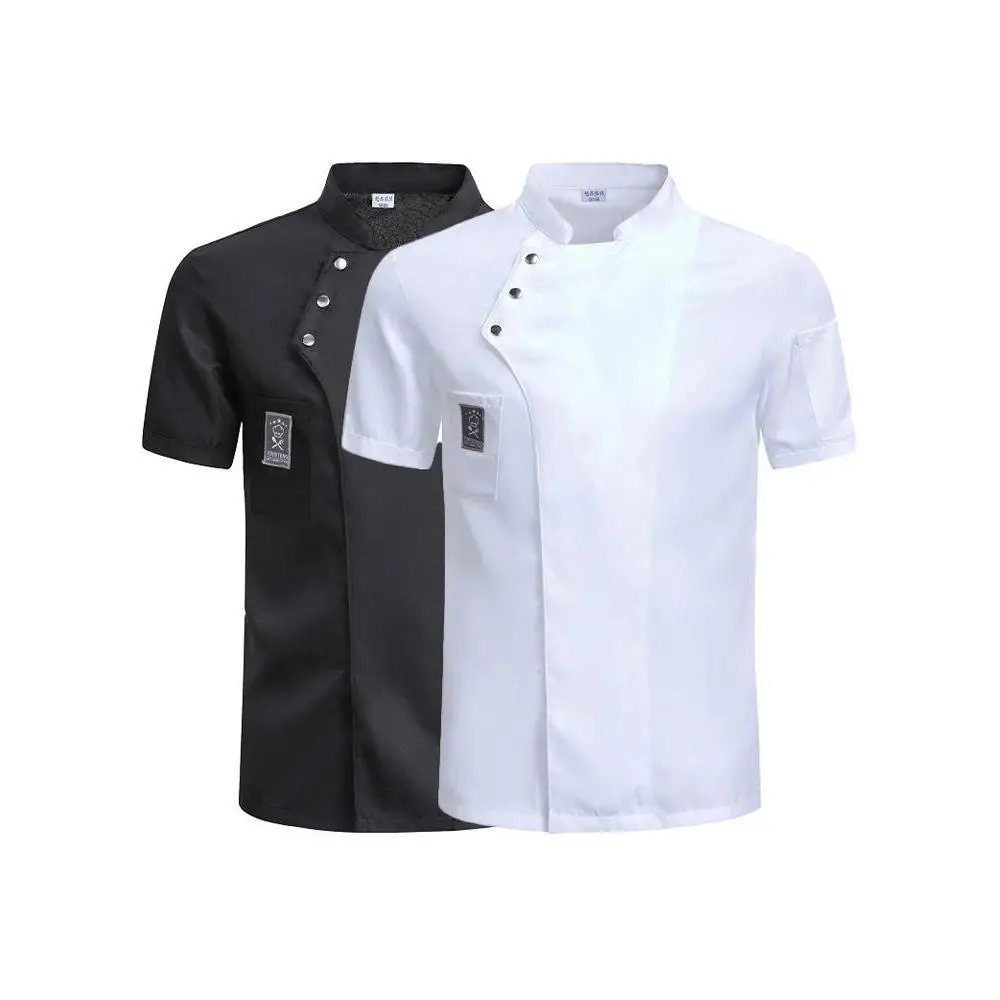 Catering Cooking White Shirt Restaurant Kitchen Chef T-shirt Baker Work Uniform Waiter Hotel Clothes Cook Jacket Cafe Overalls