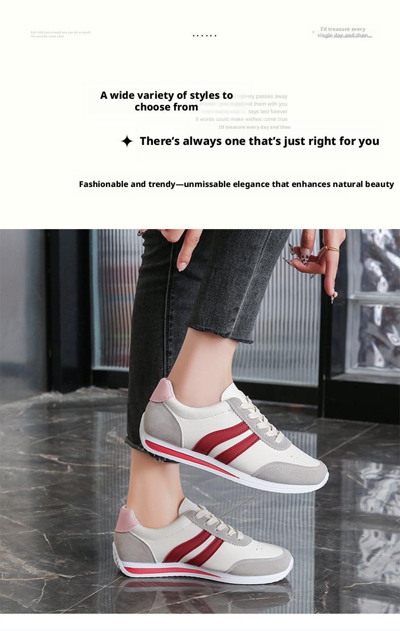 New women's lace-up casual sports shoes, soft-soled running shoes, flat non-slip women's shoes