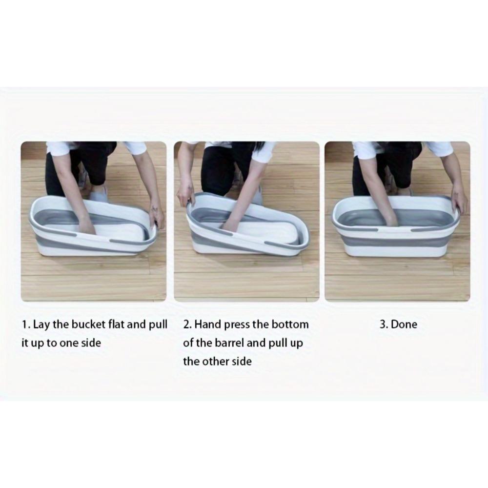 1pc 4.49gal Collapsible Bucket with Wheels - Heavy-Duty Portable Water Carrier, Foldable Large Capacity Tub for Car Wash, Pet Bath, Camping & Outdoor Use, Leak-Proof Mobile Water Pail with Handle, Ideal for S,, Garden & Emergency