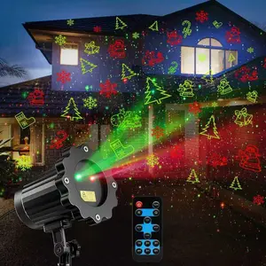 Christmas Projector Lights Outdoor, Laser Light Projector with Remote, 8 Patterns Light Show Holiday Projector, Waterproof Christmas Decorations for Outside Garden Party Home Decor