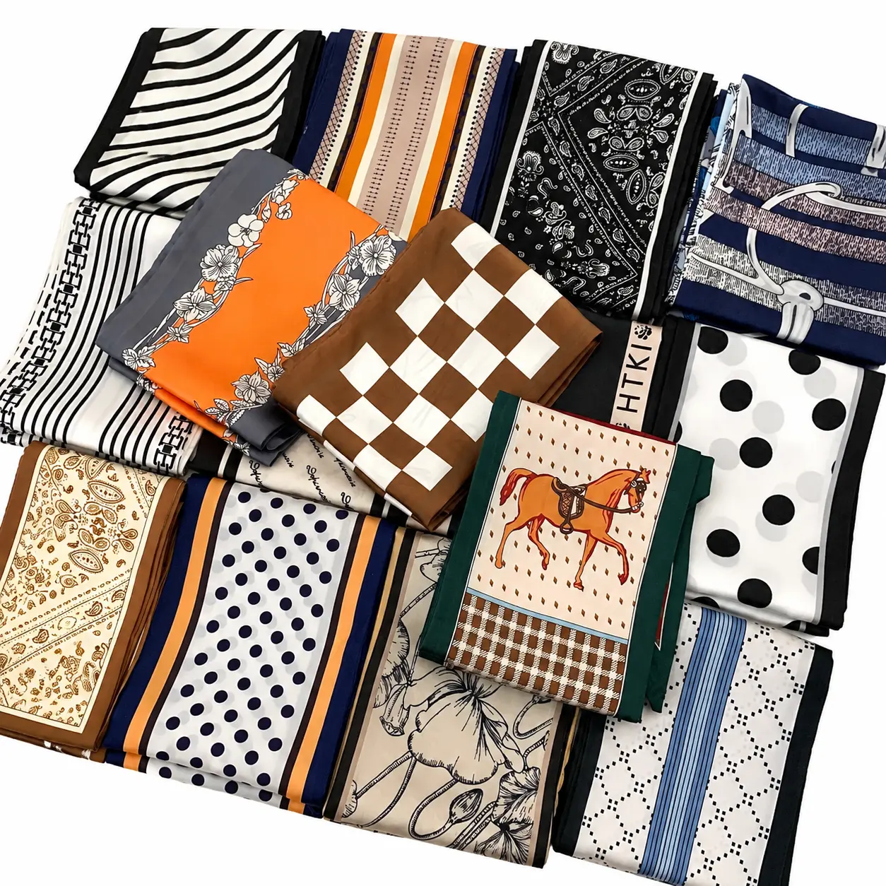 Luxury Lightweight Silk Scarf in Elegant Long Strip Design – Versatile Multi-Use Accessory for Hair, Neck, Bag Handles, Wrists, or Clothing Accent – Soft Draping Fabric with Smooth Finish and Subtle Sheen
