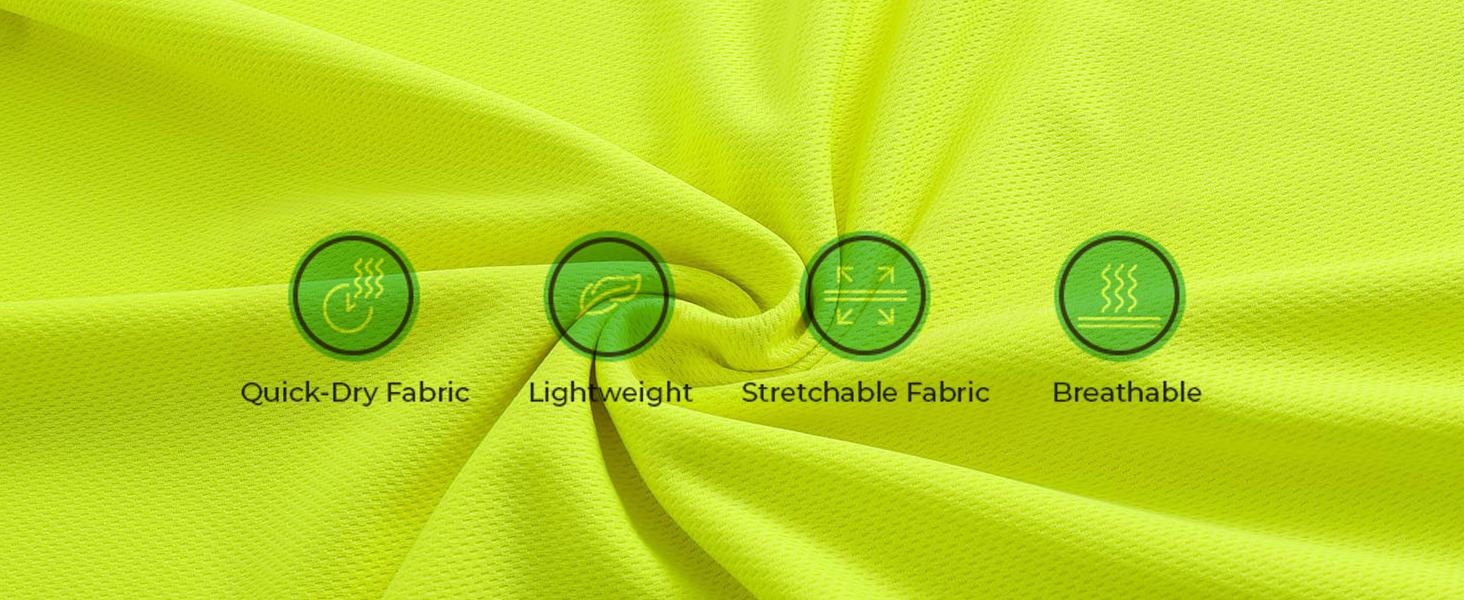 Mens Long Sleeve Shirts Casual Quick Dry Crew Neck Work Shirts Athletic Cycling Hiking T-Shirts