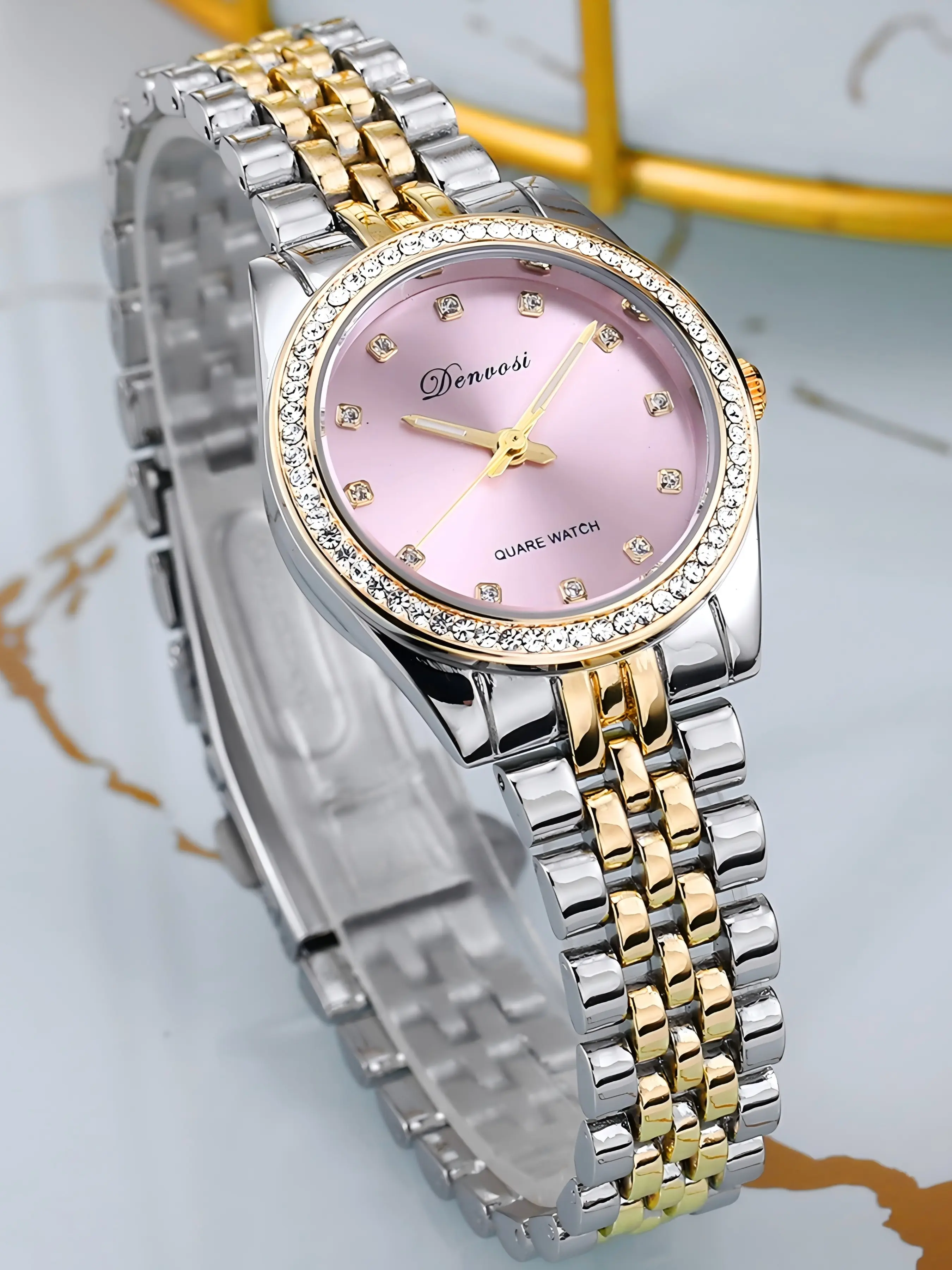 Elegant Ladies' Quartz Watch, Round Dial Design, Perfect for Daily Commute, Dating, Gifts, Ideal for Mom & Best Friend