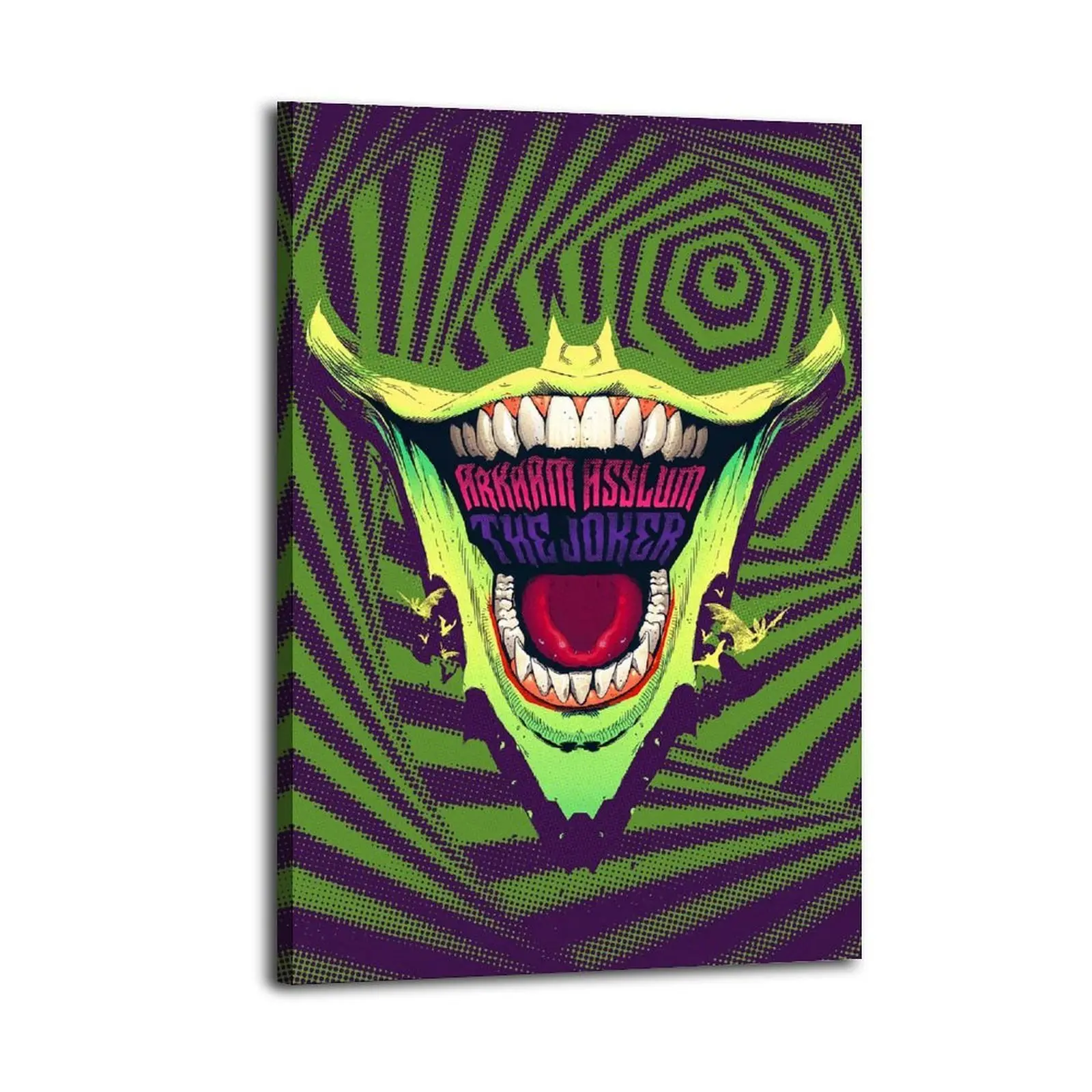 Arkham Asylum's Twisted Grin Canvas Prints | Bedroom Art | Bathroom Art | Trendy Wall Art | Funky Wall Art