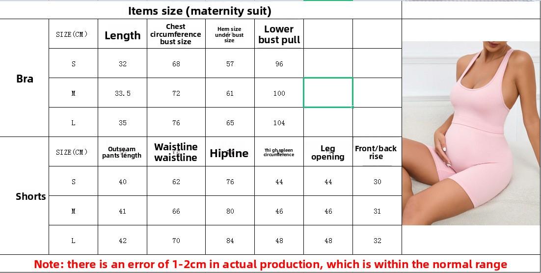 New Moisture-Wicking Quick-Dry Sports Fitness Yoga Pilates Bra and Shorts Set for Pregnant Women