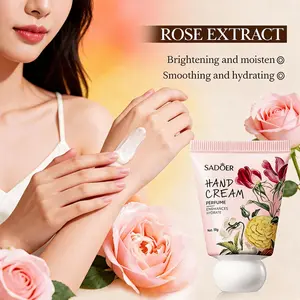 6pcs Sadoer Floral Perfume Hand Cream 30g, Long Lasting Rose Scent, Hydrating Dry Skin Repair, Travel Portable Hand Moisturizer