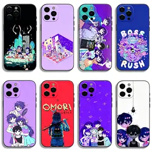 Custom Omori Game Silicone Smartphone Case - Soft Black Cellphone Accessory for iPhone 17 Pro Max, 16 Pro, 15, 14 Plus, 13, 12, 11 & Samsung S26-S23 Plus Ultra