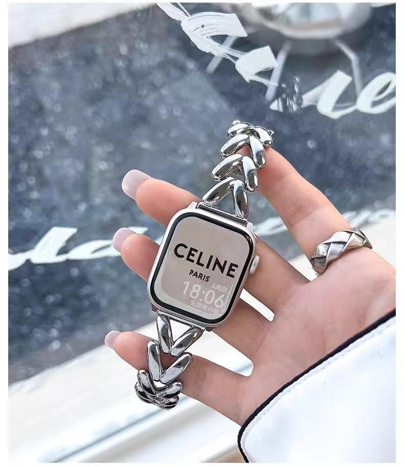 Premium Metal Apple Watch Strap, Luxury Fashion Replacement Band Compatible with Apple Watch Series, High-End Smart Watch Accessory