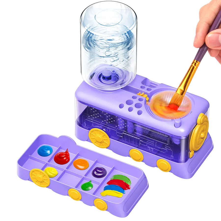 Compact Paint Brush Rinser & Cleaning Container with Water Circulation System, Portable Art Supplies for Beginners & Watercolor Painting, Paint Brushes