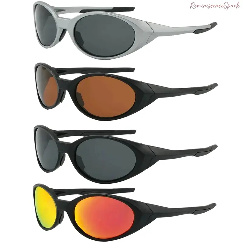 4 Pack Oversized Sports Sunglasses for Men & Women, Wraparound Polarized Lens with Lightweight PC Frame, UV400 Protection for Cycling & Driving, Men's Sunglasses