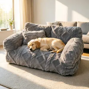 Pet Sofa Bed for Middle & Big Dog, Detachable Washable Polyester Fiber, Multi-Functional Pet Nest, Comfortable Dog Cat House, Ideal for Cats and Dogs, Puppy Bed