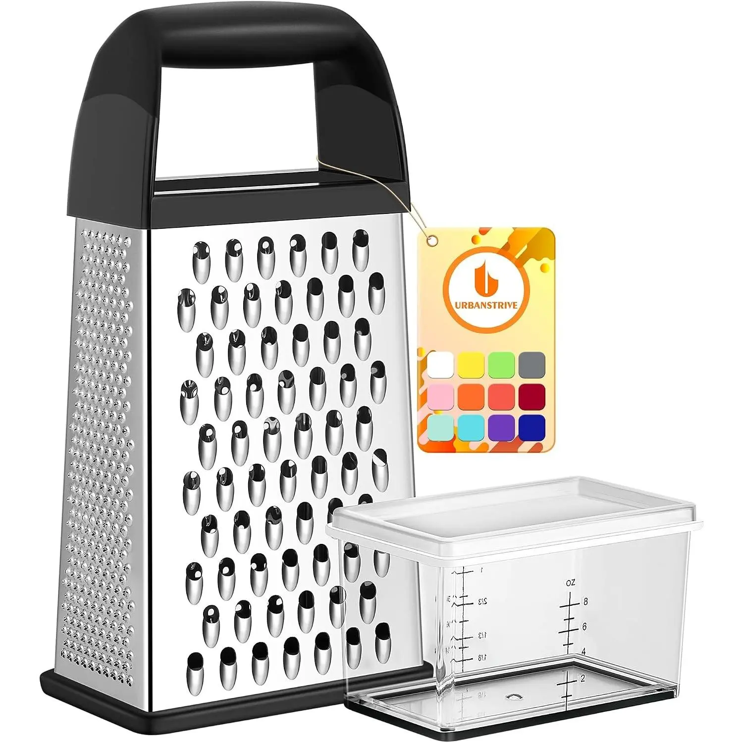 Cheese Grater With Container Box Stainless Steel Graters for Kitchen Cheese Shredder Parmesan Shredder Kitchen Gadgets Tools Gifts for Chef Dishwasher Safe Zester