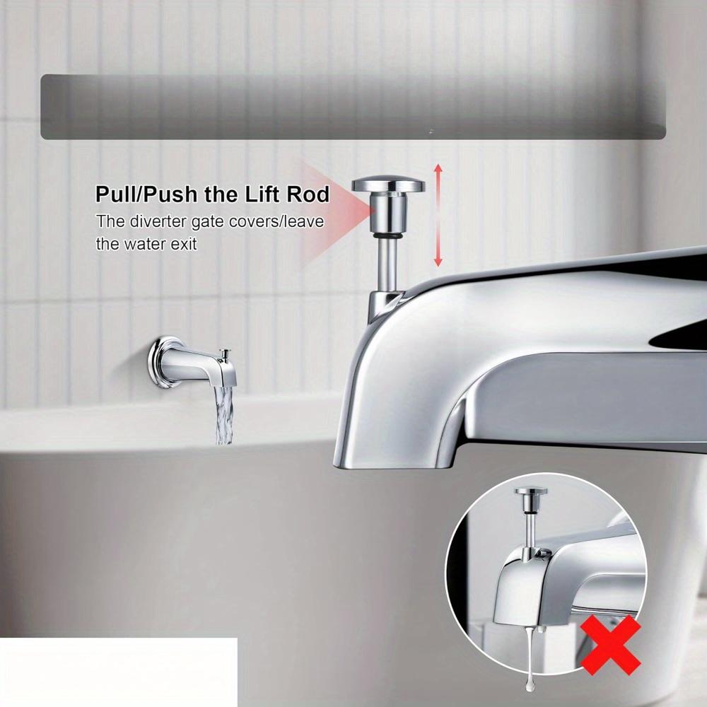 1 Set Faucets Pull-Up Hand Faucet Tub Spout Bathroom Shower Faucet Spout Replacement Slide-In Diverter Tub Spout Compatible with Kohler GP85556 Fits 1/2" copper water pipe Includes 5/32" hex wrench Easy to install