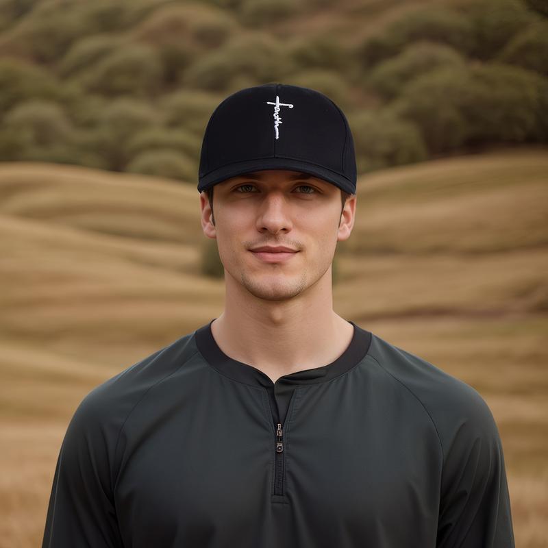 [2pcs/set Baseball Cap] 2pcs/set Fashionable Black and White Baseball Cap | Exquisite Cross Embroidery, Breathable Acrylic Duckbill Design, Suitable for Outdoor Sports, Fashionable for Men and Women, Sports Accessories | Durable Headwear