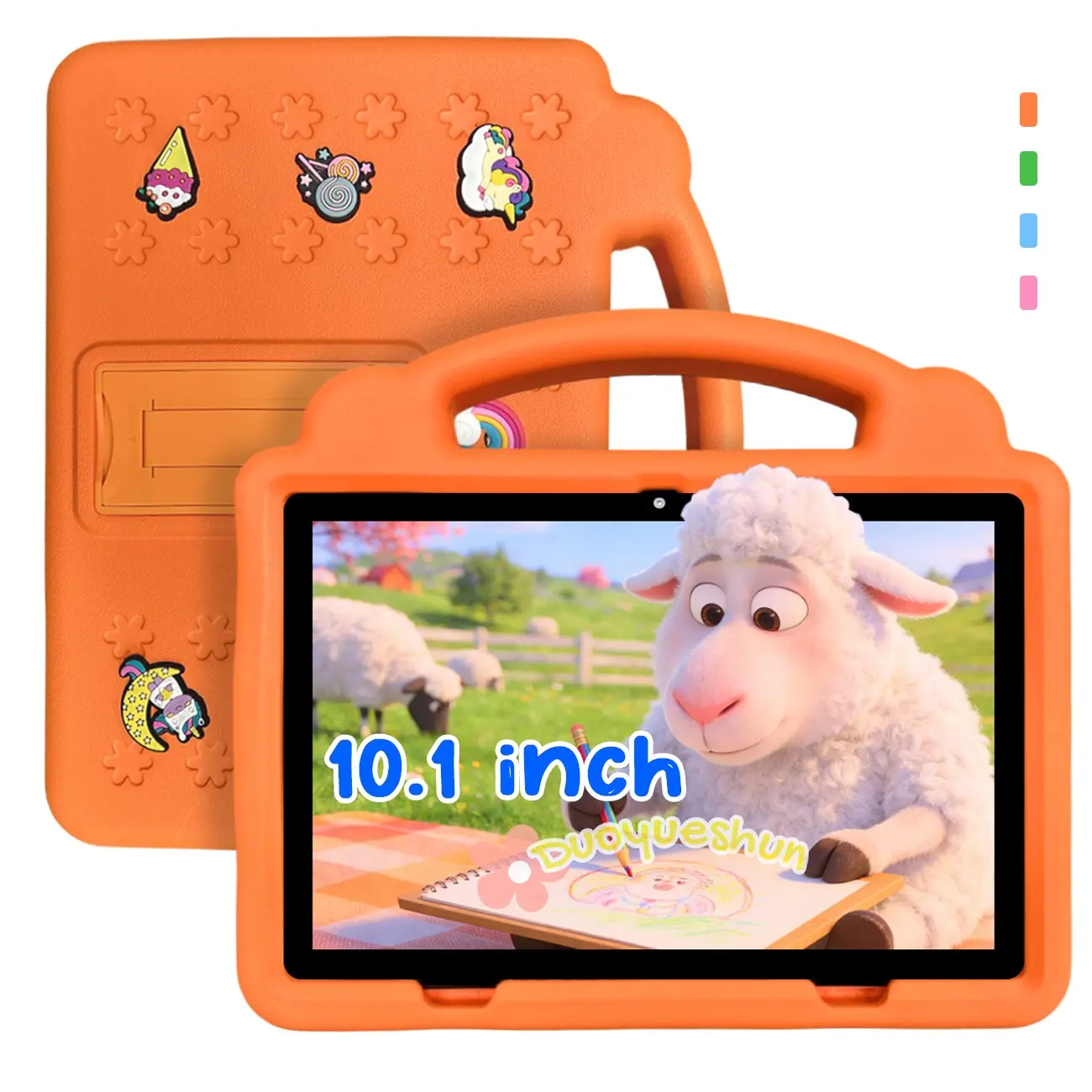 Father's Day Gift, Smart Parental Control Kids Tablet, Childrens tablet 10.1-Inch Android, Manage Cartoons/Classes/Games, 2-in-1 Study & Online Class, Lightweight & Shockproof, 5G WiFi, HD IPS, Bluetooth + Dual Camera, (USB Cable, No Adapter)