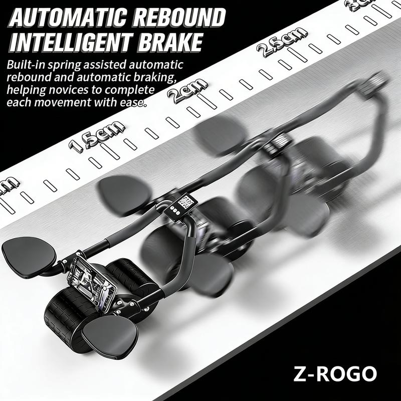 Ab Roller Wheel with Elbow Support, Automatic Rebound Abdominal Wheel,Ab Roller for Abdominal Exercise Machine,Abs Workout Equipment,Trainer Fitness Belly Training for Men & Women Ab Roller | Home Core Training Fitness Equipment