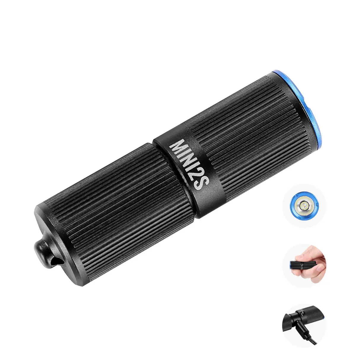 Keychain Flashlight, Rechargeable Mini LED Flashlight, 200 High Lumens Pocket-Sized Flashlight with 2 Lighting Modes, IPX7 Waterproof Portable Flashlight for Everyday Cay, Camping, Emergencies