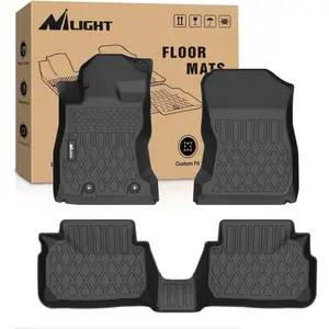 Nilight TPE Molded Floor Mats - Custom Fit 4-Piece Heavy Duty Liners for Subaru WRX 2022-2026, All-Weather, Debris Retention, Easy to Clean, Includes Clips, Lifetime Service