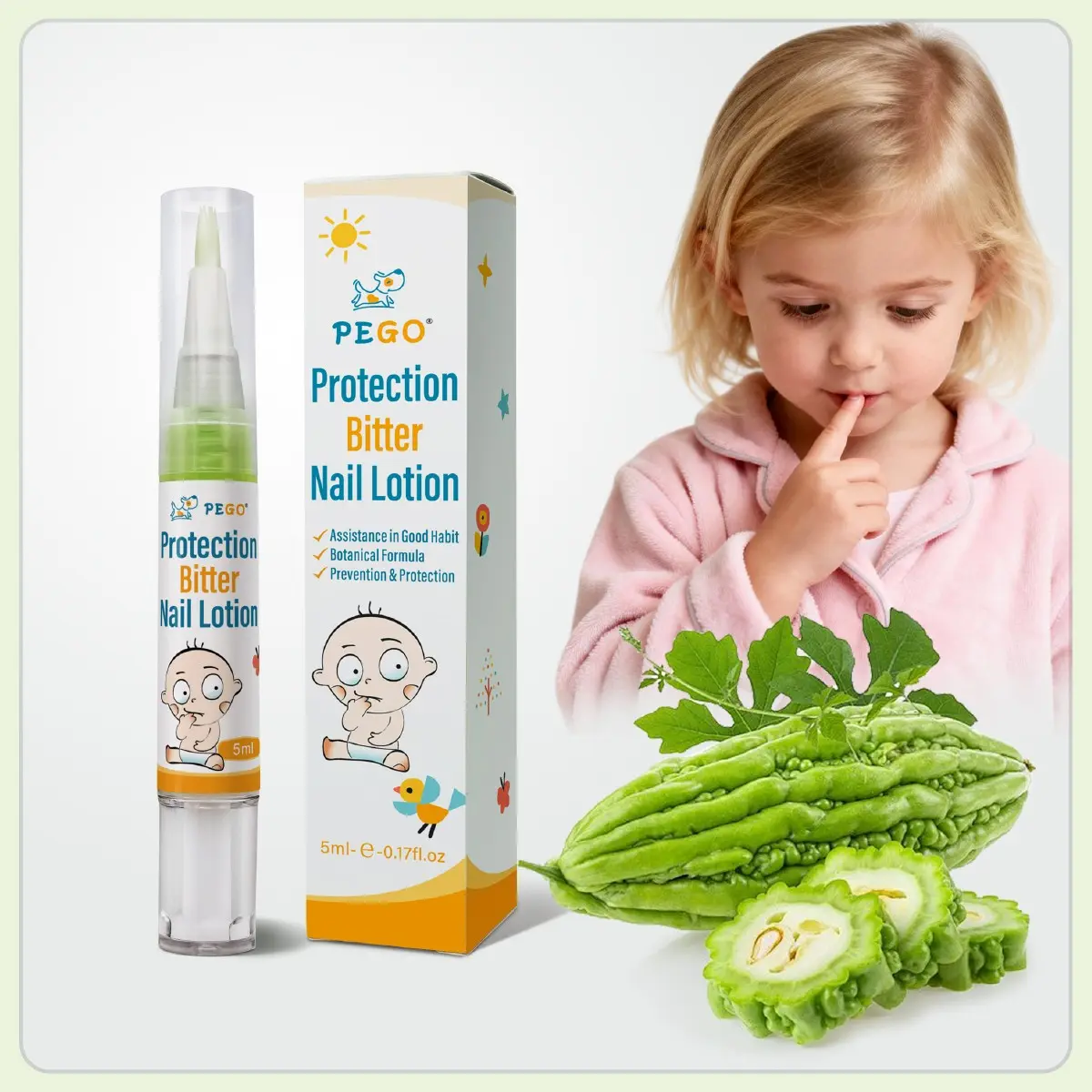 Child Nail Biting Correction Liquid Nail Care Bitter Nail Lotion, Safe Habit Corrector for Good Habit Thumb Sucking, Improves Nail Biting and Finger Eating Issues