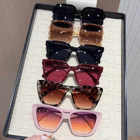6 Pairs Classic Simple Women's Summer Sunglasses, UV400 Protection, Ideal for Daily Use, Office Reading and Driving