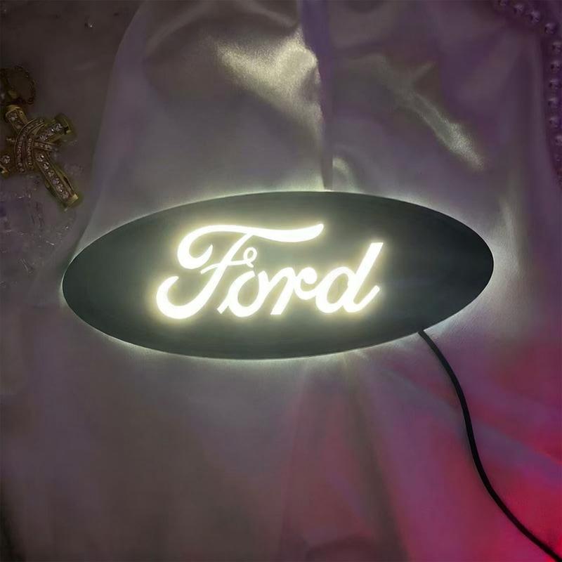 For Ford Emblem, Dynamic & Static LED Emblem Light,  Front Grille Dynamic Emblem for F150F250, Fits23*9cm/9.06*3.54in,Truck Accessory