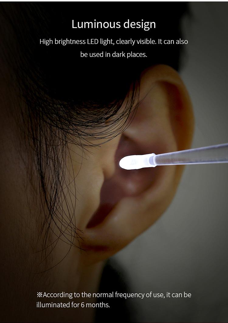 FaSoLa Visual Ear Cleaner for Children, Special Illuminated Soft Tip, Ear Cleaning Tool for Adults, Baby Ear Cleaner with Light