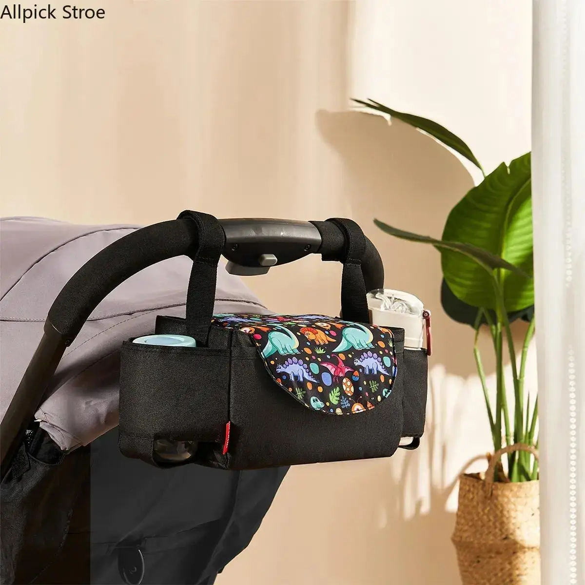 Multifunctional Baby Newborn Stroller Hanging Bag, Travel Cute Storage Bag for Bottle Water Cup Diapers, Infant Carriage Hanging Bag, Essential Baby Accessory, Traveling Stroller Gear, Stroller Accessories