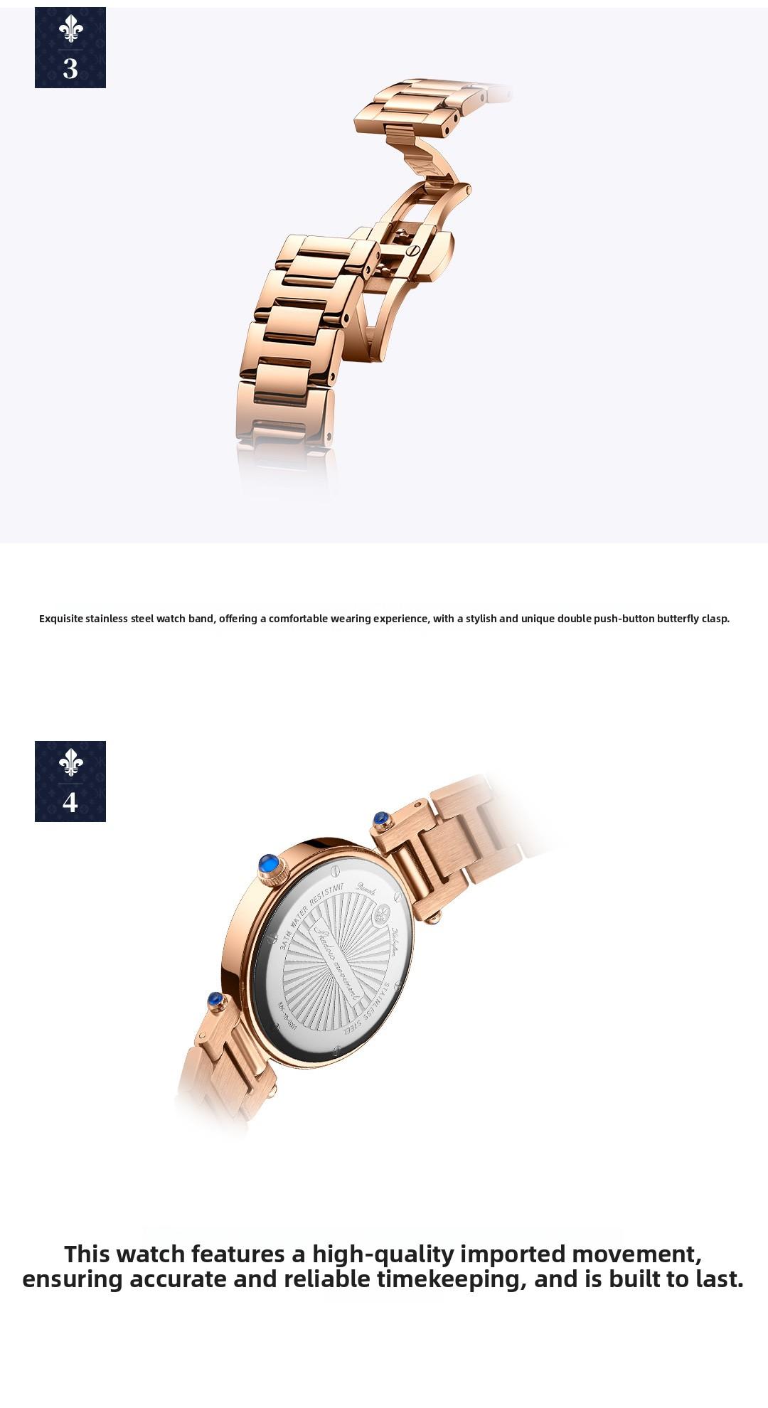 Women's Elegant Round Dial Quartz Watch, Fashionable Wristwatch for Women & Girls, Trendy All-match & Exquisite Watch for Birthday Gift Includes premium gift box vintage