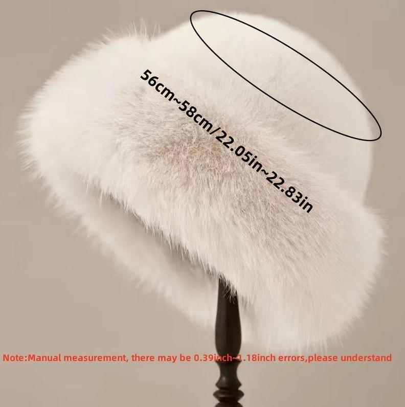 Women’s Fluffy Mongolian Faux Fur Winter Hat - Chunky Fleece Lining Ultra Warm - One Size Fits Most Outdoor/Daily Wear
