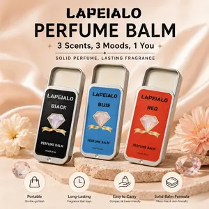 Solid Perfume Balm, Portable Long-Lasting Fragrance, Refreshing Non-Sticky Texture, Choose From 3 Scents, Ideal for On-The-Go Use
