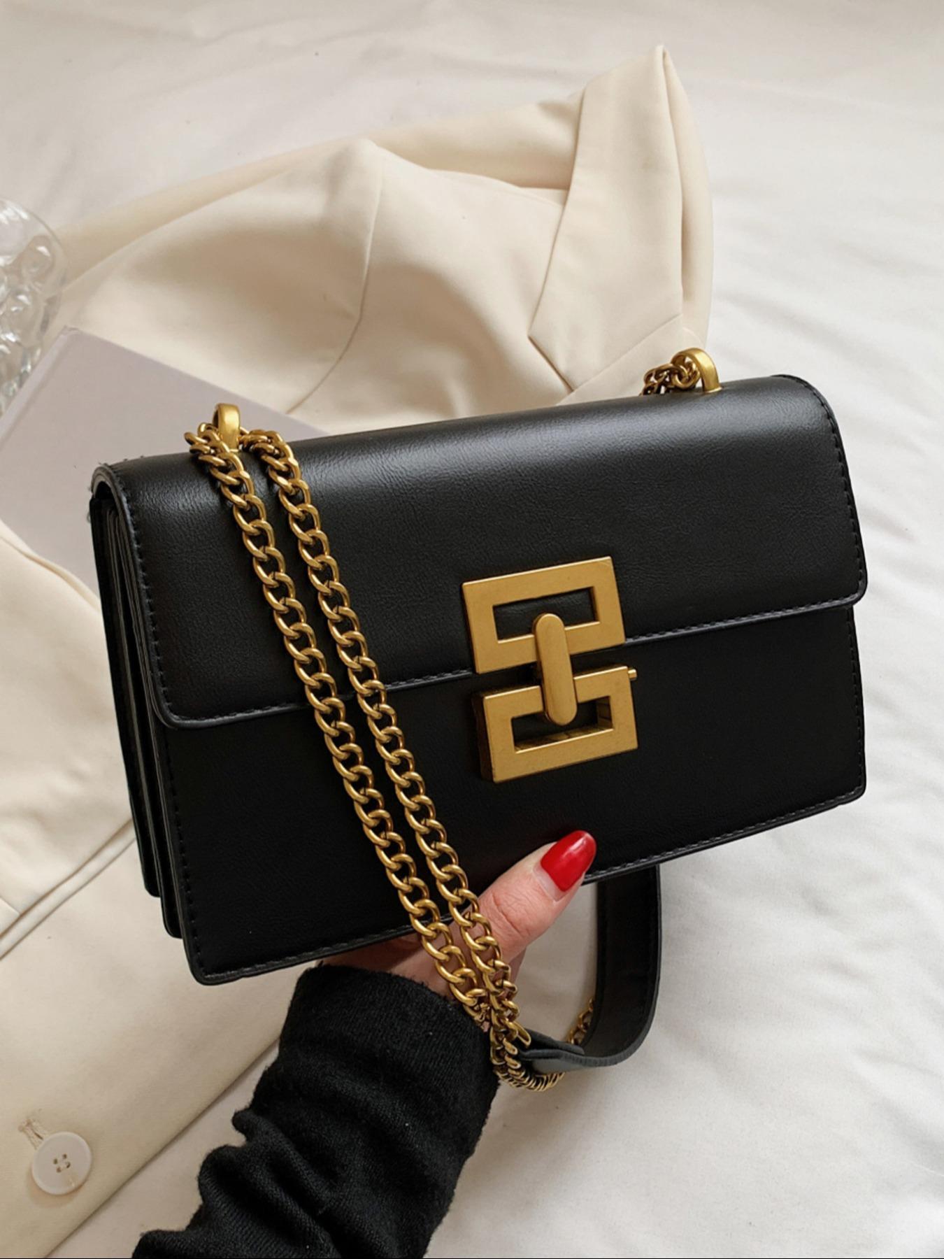 Women's Fashion Chain Strap Crossbody Bag, Casual Versatile Shoulder Bag for Daily Travel Work Commute, Trendy All-match Commuter Bag, Girl Fashionable Shopping Bag, Adjustable Crossbody Shoulder