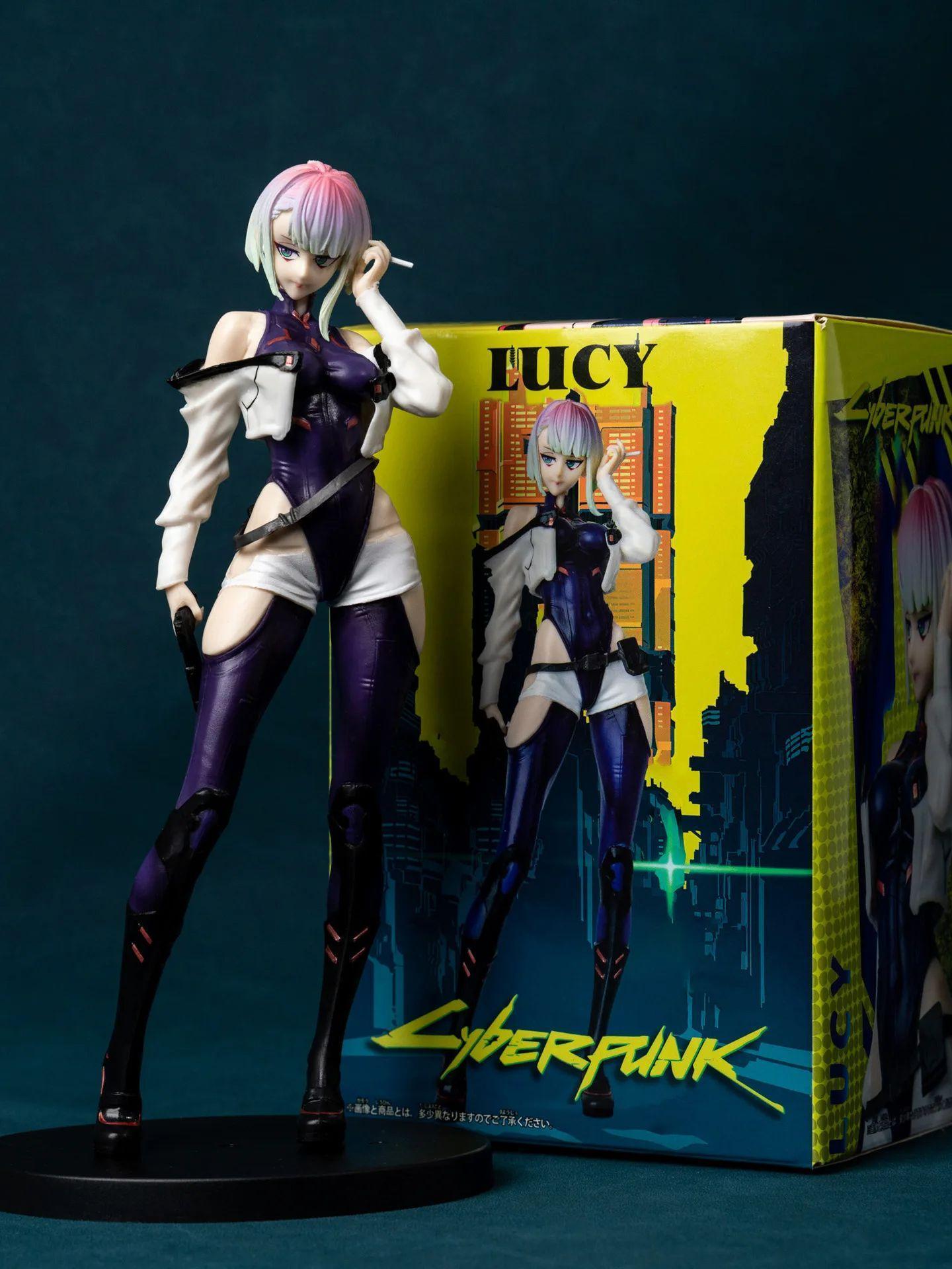 Anime Game Cyberpunk: Edgerunners Rebecca Figure Standing Model Toy Birthday Gift Collection Aciton Figure Desk Decoration Gift