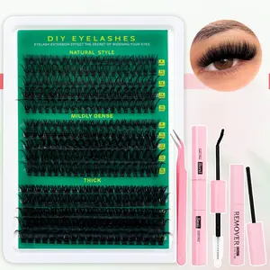 30D+50D+80D false eyelashes are natural, comfortable, breathable, thick and durable, with 300 clusters of fine-stemmed eyelashes, which are suitable for beginners' daily life & dating & partying at home or out Volume Eyelashes