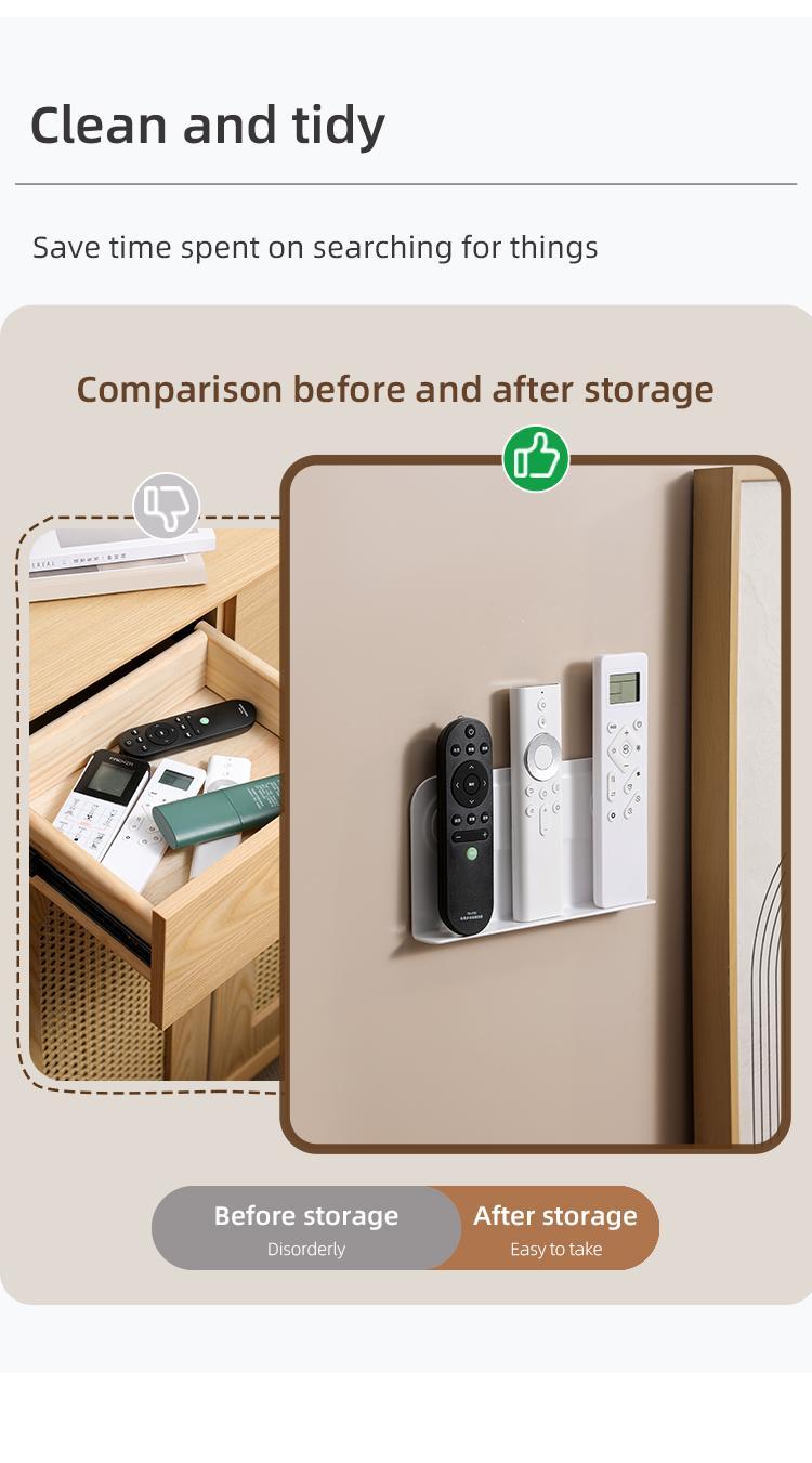 Remote Control Magnetic Tape Storage, Wall Mounted No Drilling, Wall Mountable, Strong Magnetic Patch Plug Board, Fixed Hook, Space-Saving Design, Easy Installation, Room Organizers
